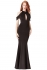 Goddiva Cut-Out Shoulder Fishtail Maxi Dress Black